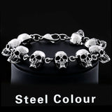 Beier 316L Stainless Steel Skull Men's Bracelet Punk Retro Jewelry