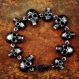 Beier 316L Stainless Steel Skull Men's Bracelet Punk Retro Jewelry