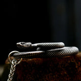 Beier Snake Stainless Steel Pendant Necklace