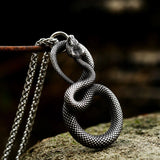 Beier Snake Stainless Steel Pendant Necklace