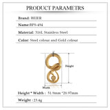 Beier Snake Stainless Steel Pendant Necklace
