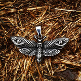 Vintage Acherontia Lachesis Pendant Skull Moth Necklace