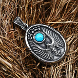 Beier Eagle Feather Pendant Vintage Men Necklace
