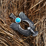 Beier Eagle Feather Pendant Vintage Men Necklace