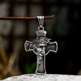 Beier Men's Stainless Steel Jesus Cross Necklace