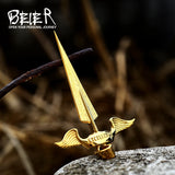 Beier Stainless Steel Malignant's Spear Pendant Necklace BP8-729