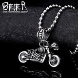 316L Stainless Steel Skull Pendant Necklace Men's Jewelry