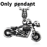 316L Stainless Steel Skull Pendant Necklace Men's Jewelry