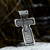 BeierJesus Cross Men's Stainless Steel Crucifix Pendant Necklace