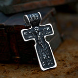 BeierJesus Cross Men's Stainless Steel Crucifix Pendant Necklace