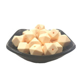 Beige Hexagon Silicone Bead 14mm for Keychain Bracelet Necklace DIY Craft