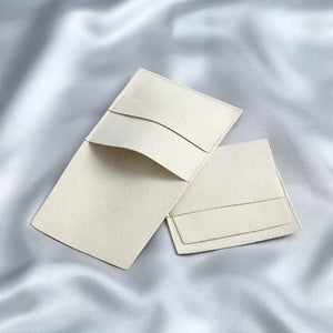 Beige Microfiber Jewelry Gift Bags 8x8cm Wedding Favors For Guests