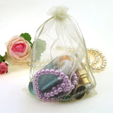 Beige Organza Jewelry Gift Bags Sheer Organza Pouch 11x16cm 100pcs/lot