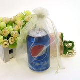 Beige Organza Jewelry Gift Bags Sheer Organza Pouch 11x16cm 100pcs/lot