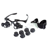 Beileshi 10-25X LED Light Magnifier Loupe Microscope Headband