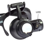 Beileshi 10-25X LED Light Magnifier Loupe Microscope Headband