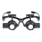 Beileshi 10-25X LED Light Magnifier Loupe Microscope Headband