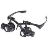 Beileshi 10-25X LED Light Magnifier Loupe Microscope Headband