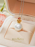 Beimu Pearl Crown 925 Silver Pendant Wedding Necklace