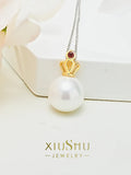 Beimu Pearl Crown 925 Silver Pendant Wedding Necklace