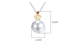 Beimu Pearl Crown 925 Silver Pendant Wedding Necklace