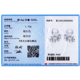 Beitil 925 Silver Pearl Stud Earrings Women Wedding Fine Jewelry