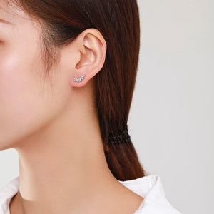Zircon Wings Top 925 Silver Stud Earrings for Women