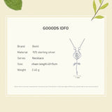 Beitil 925 Silver Rose Flower Zircon Pendant Necklace Romantic Wedding Jewelry