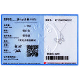 925 Silver Flying Butterfly Necklace Clear CZ Jewelry for Women