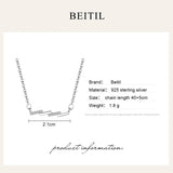 Beitil 925 Silver Zircon Necklace Minimalist Style