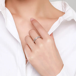 Beitil Style 925 Silver Star Moon CZ Rings Wedding Fine Jewelry