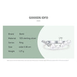 Radiant Zircon V Shape Pearl 925 Silver Ring Wedding Jewelry