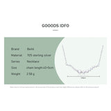 Beitil 925 Silver Wave Zircon Pearl Necklace Wedding Jewelry Gift