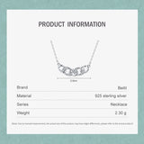 Beitil 925 Silver Chain Pendant Necklace Dazzling CZ Party Jewelry