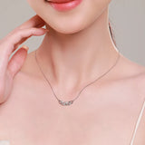 Beitil 925 Silver Chain Pendant Necklace Dazzling CZ Party Jewelry
