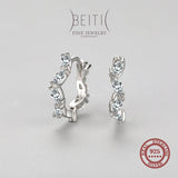 925 Silver Asymmetry CZ Earrings for Women