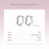 925 Silver Asymmetry CZ Earrings for Women