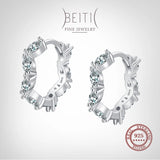 925 Silver Asymmetry CZ Earrings for Women