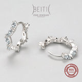 925 Silver Asymmetry CZ Earrings for Women