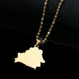Belarus Map Stainless Steel Pendant Necklaces