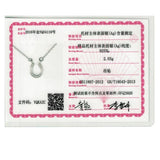 925 Silver Cubic Zirconia Horseshoe Necklace for Women