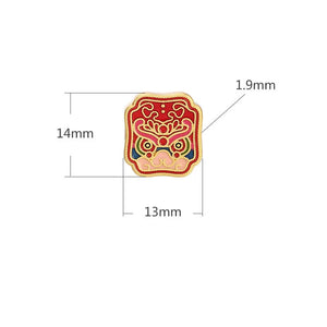 Chinese Lion Dance Drum Dragonfly Watermelon Charm for Jewelry Making