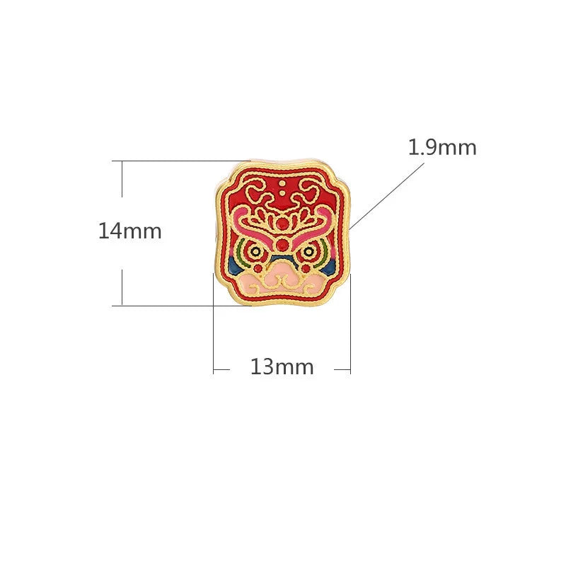 Chinese Lion Dance Drum Dragonfly Watermelon Charm for Jewelry Making