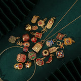 Chinese Lion Dance Drum Dragonfly Watermelon Charm for Jewelry Making