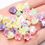 Orchid Shaped Macaron Acrylic Beads - Jewelry Making Accessories