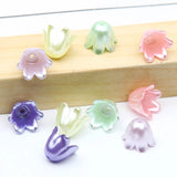 Orchid Shaped Macaron Acrylic Beads - Jewelry Making Accessories