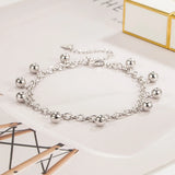 925 Sterling Silver Bell Anklet for Women, Sweet Birthday Jewelry