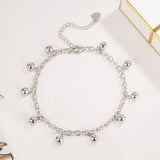 925 Sterling Silver Bell Anklet for Women, Sweet Birthday Jewelry