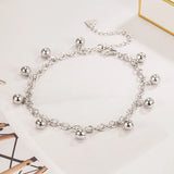 925 Sterling Silver Bell Anklet for Women, Sweet Birthday Jewelry