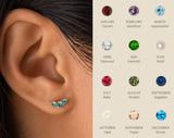 Bella Birthstone Studs - Minimalist Crystal Jewelry for Women